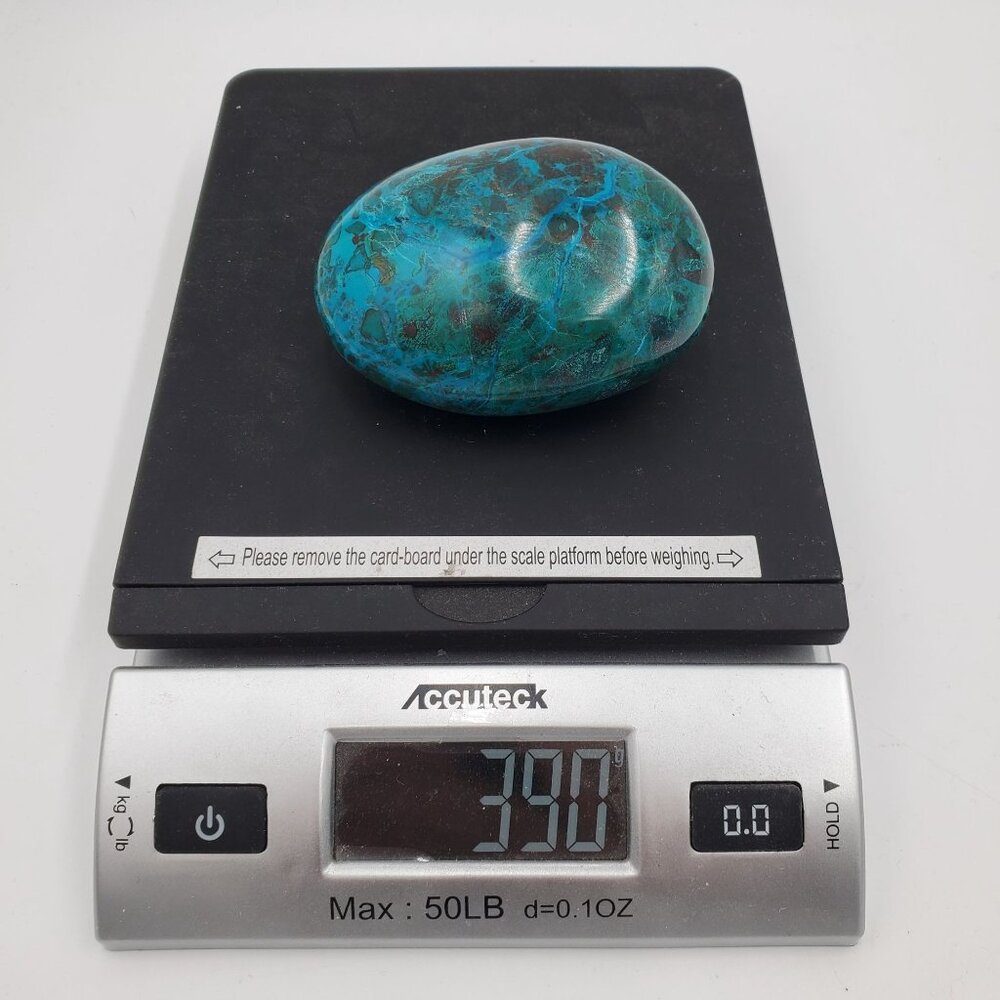 390g 1950ct Peruvian Chrysocolla Polished Mineral Rock Tumbled Stone Green Blue - Picture 6 of 12